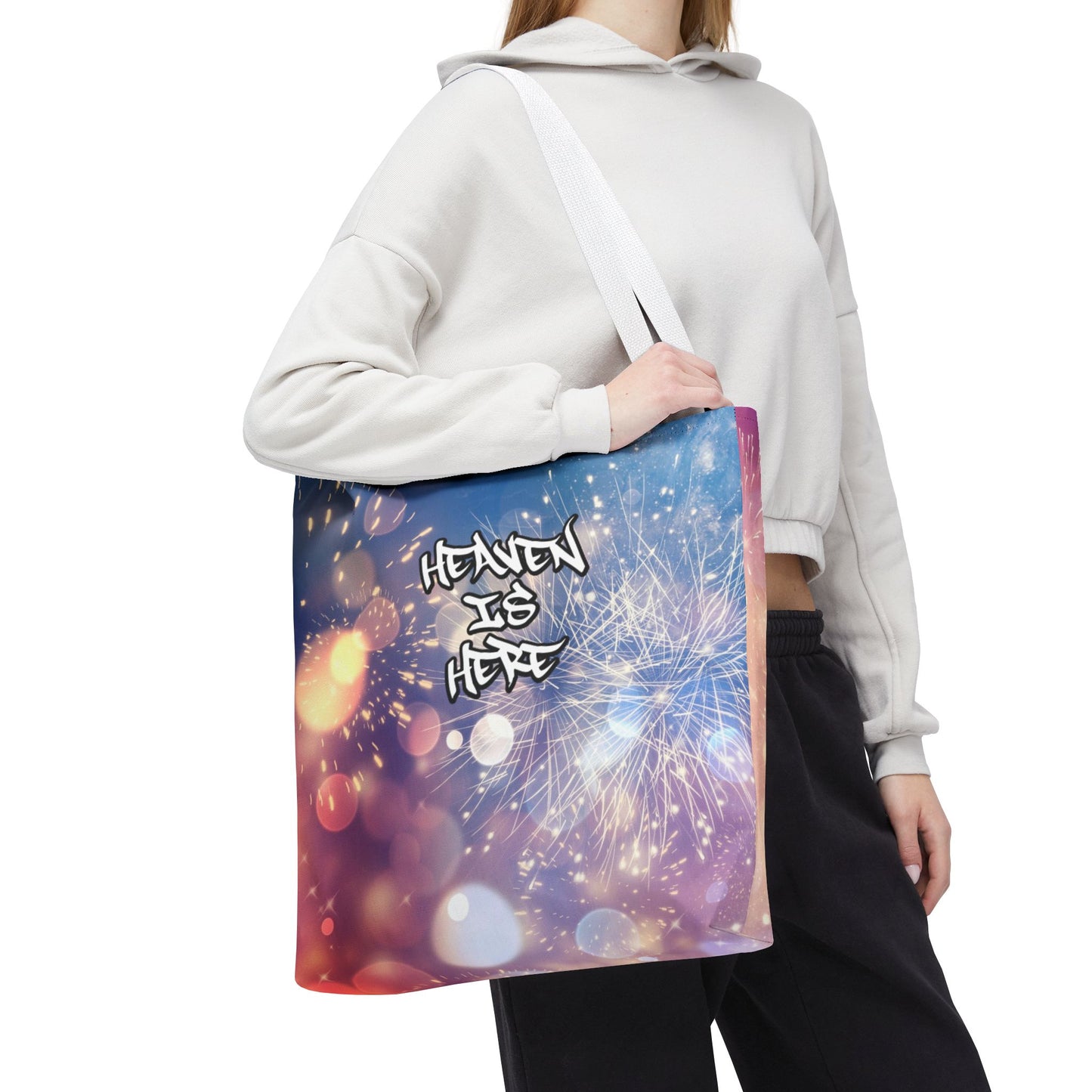 Heaven’s Here - Large Matching Tote Bag - Carry a Little Light Everywhere You Go