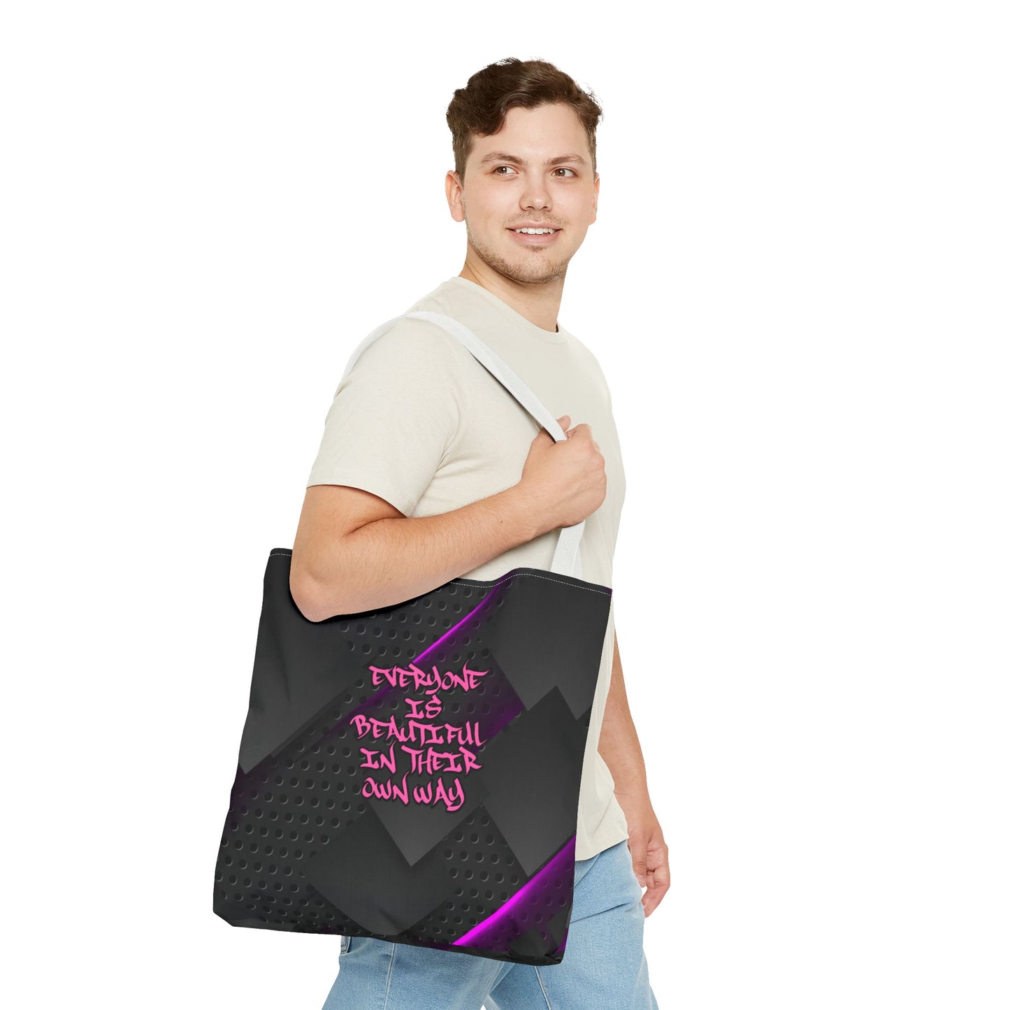 Everyone Is Beautiful In Their Own Way - Large Matching Tote Bag - Bold Beauty. Bright Message.
