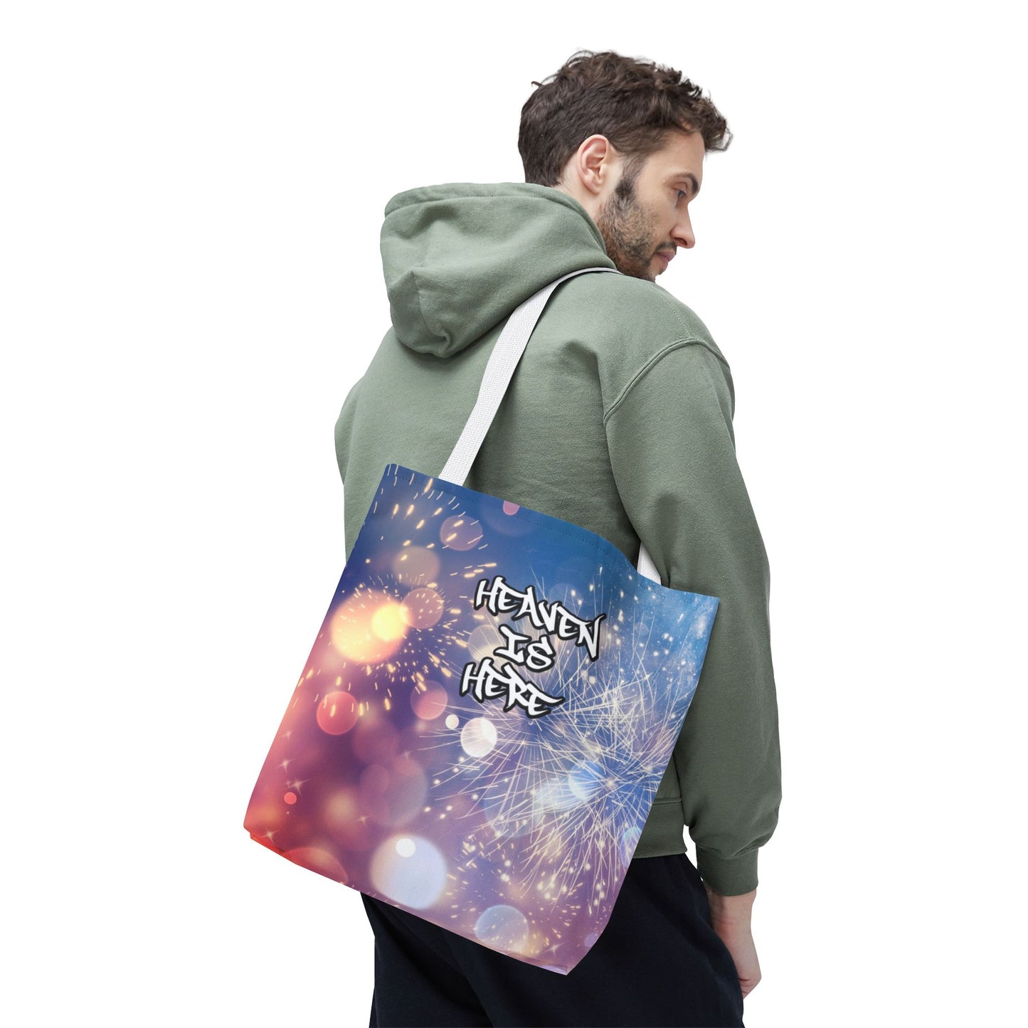 Heaven’s Here - Medium Matching Tote Bag - Carry a Little Light Everywhere You Go