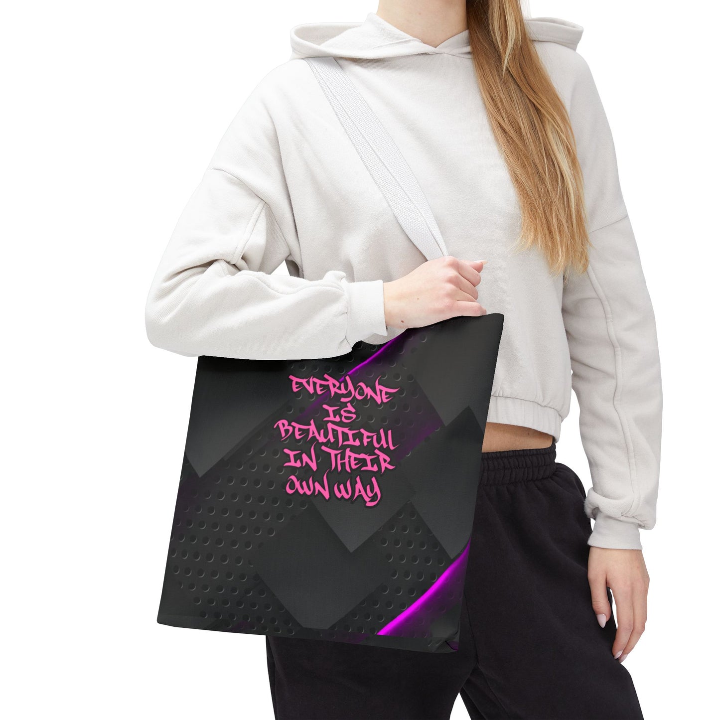 Everyone Is Beautiful In Their Own Way - Medium Matching Tote Bag - Bold Beauty. Bright Message.