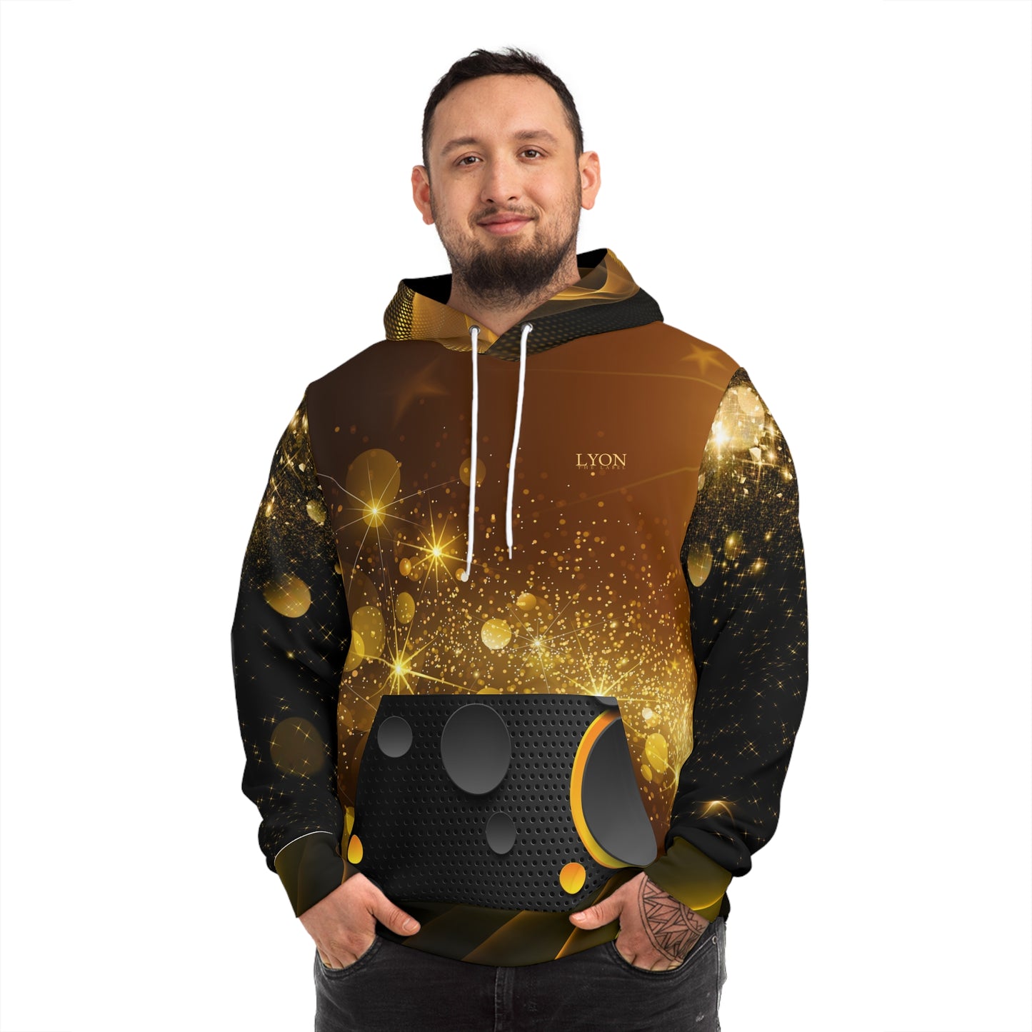 We Shine in the Dark Hoodie – Black, Yellow & Starry Magic