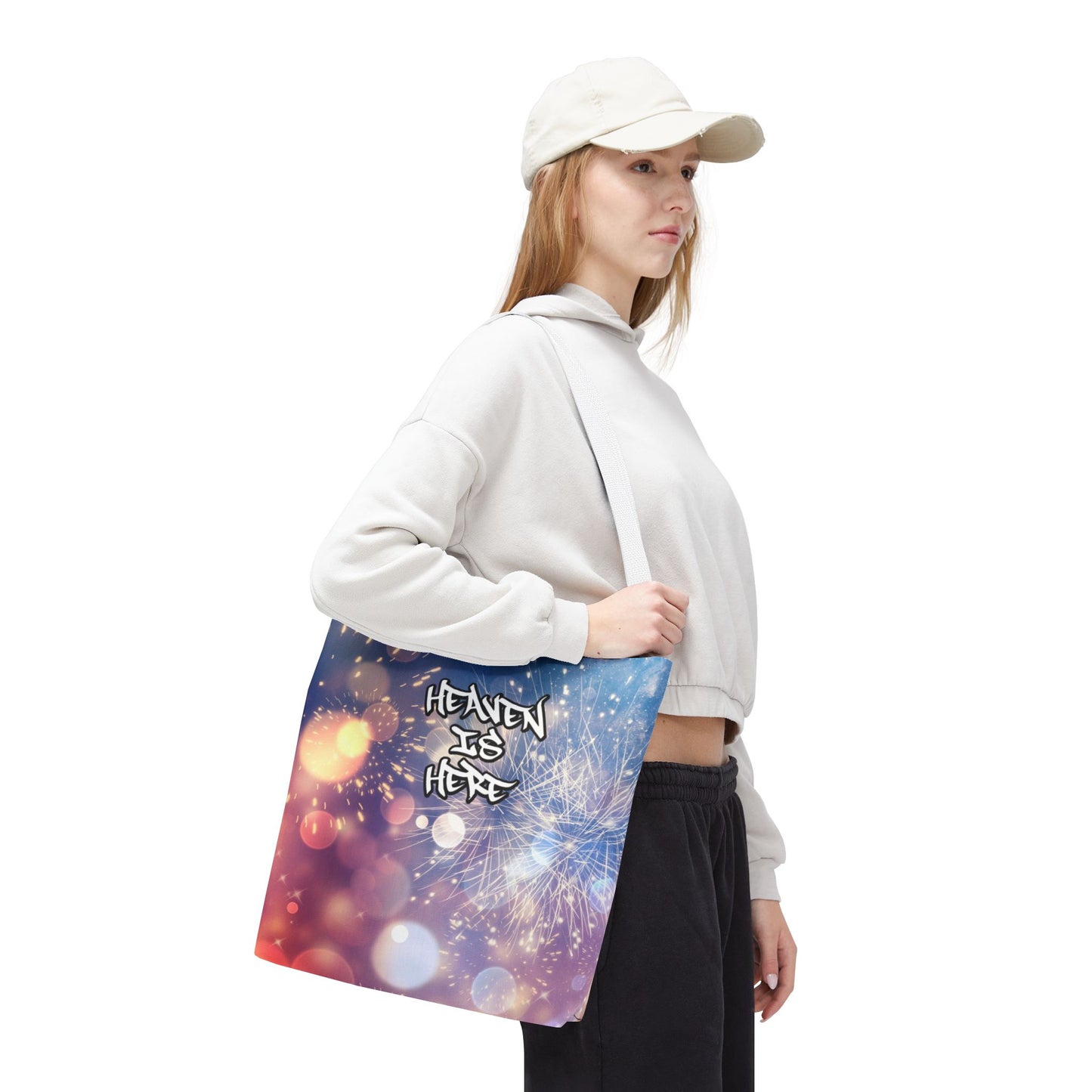 Heaven’s Here - Medium Matching Tote Bag - Carry a Little Light Everywhere You Go