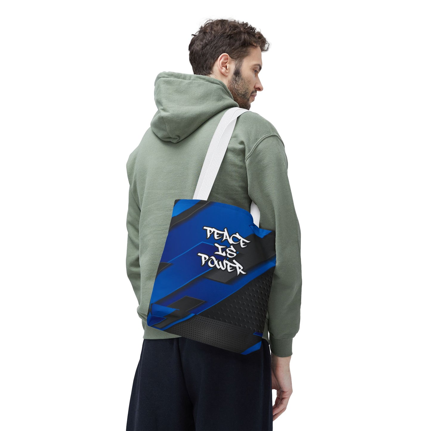 Peace Is Power - Small Matching Tote Bag - Calm, Cosmic, and Strong