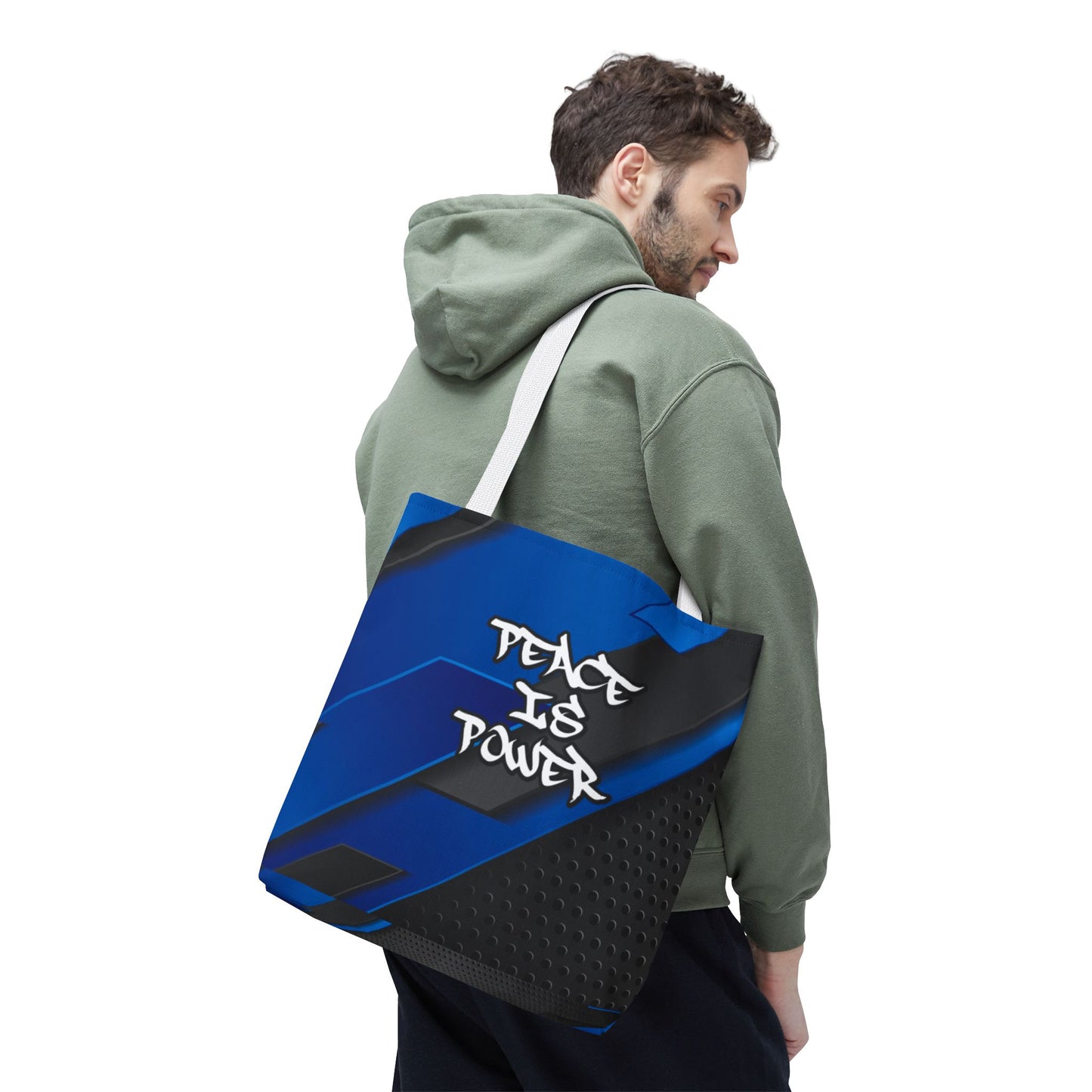 Peace Is Power - Medium Matching Tote Bag - Calm, Cosmic, and Strong