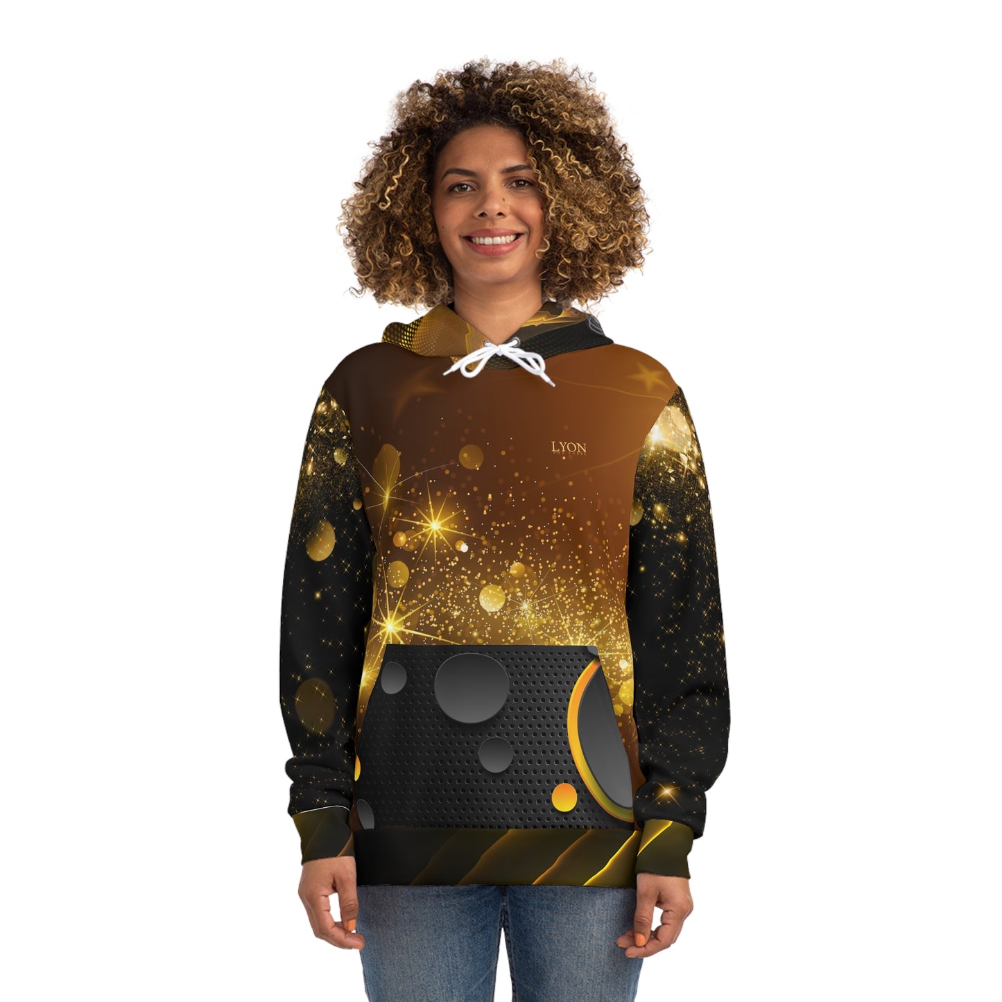 We Shine in the Dark Hoodie – Black, Yellow & Starry Magic