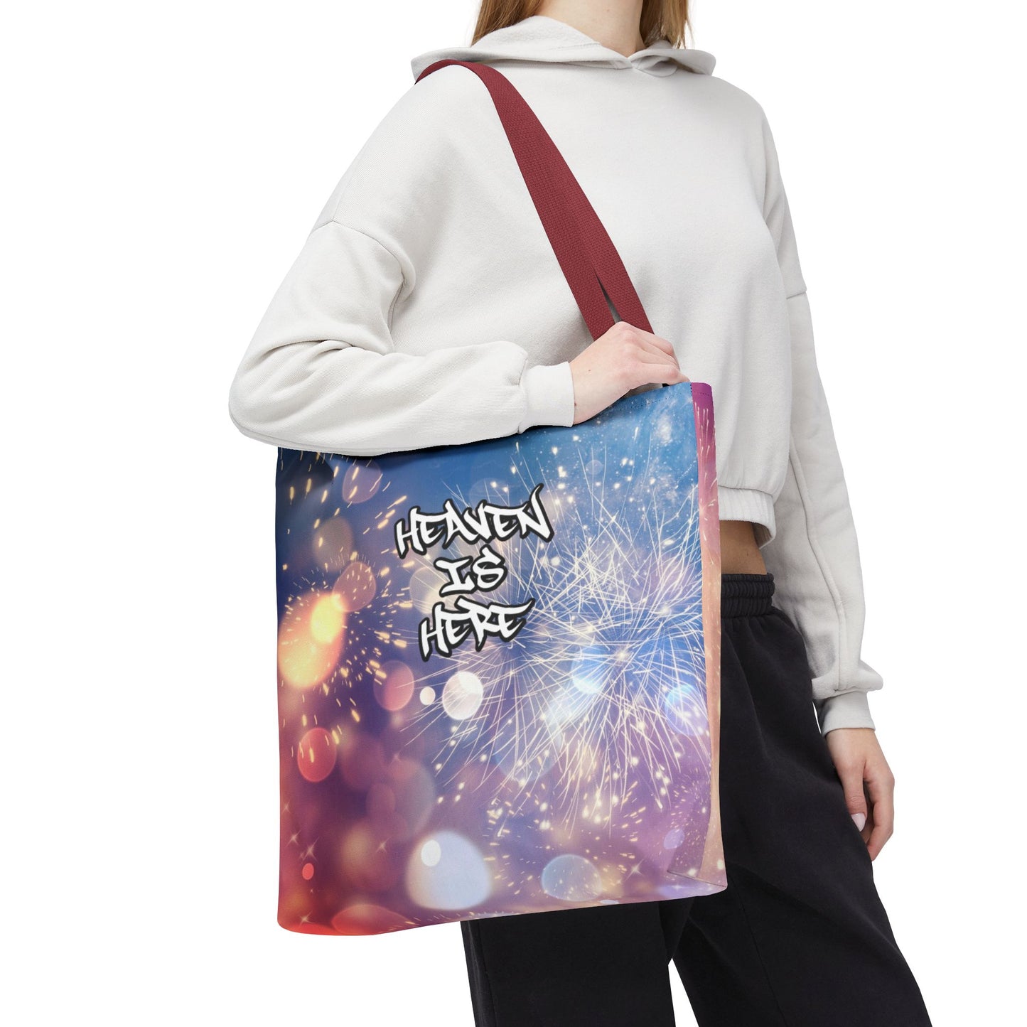 Heaven’s Here - Large Matching Tote Bag - Carry a Little Light Everywhere You Go