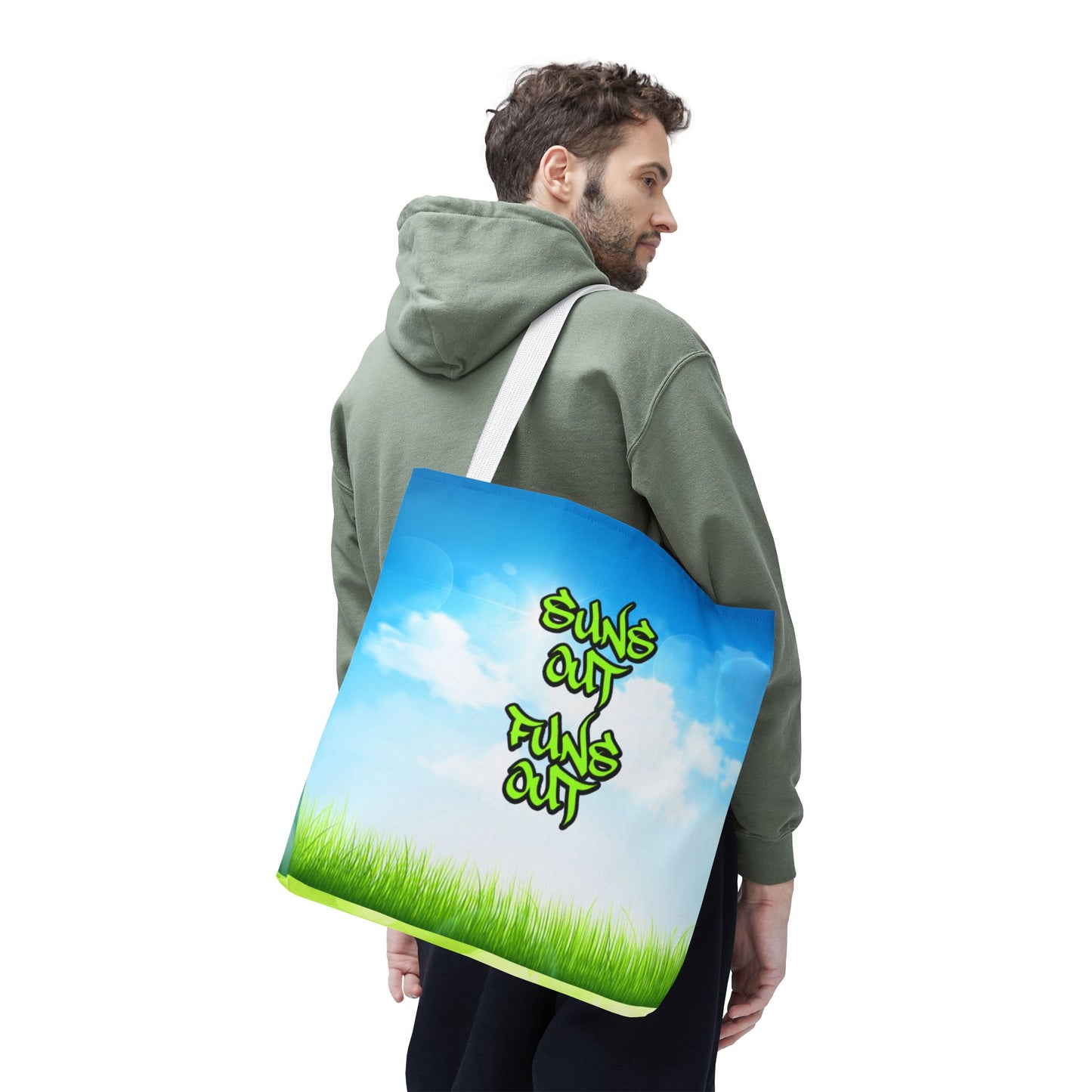 Suns Out, Funs Out - Large Matching Tote Bag - Bright Days. Big Energy.