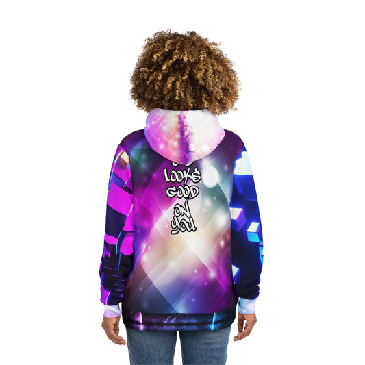 Joy Looks Good on You Hoodie – Blues, Purples & 3D Vibes