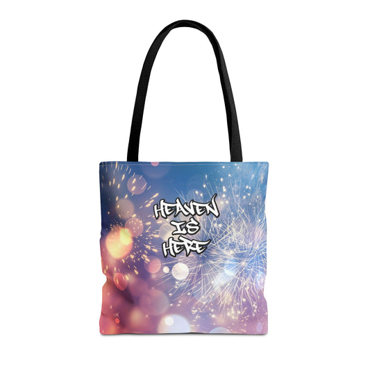Heaven’s Here - Medium Matching Tote Bag - Carry a Little Light Everywhere You Go