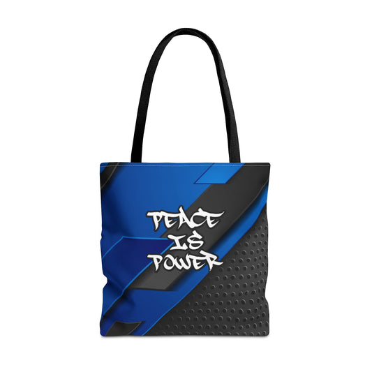 Peace Is Power - Large Matching Tote Bag - Calm, Cosmic, and Strong